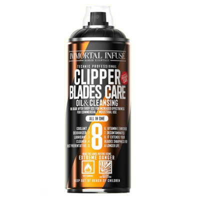 Спрей для догляду за ножами Immortal Infuse Clipper Blades Care Oil & Cleansing 8in1 (400ml) INF-61