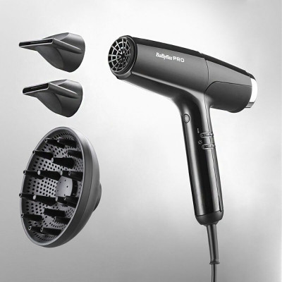 Фен для волосся BaByliss PRO Falco Black&Silver High Speed BAB8550BE