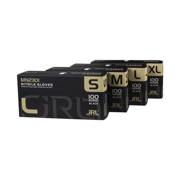 Рукавички нітрилові ультраміцні чорні JRL-MN2301S, розмір L