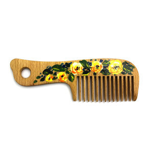 Расческа для волос с художественной росписью SPL Wood Art Comb 1559