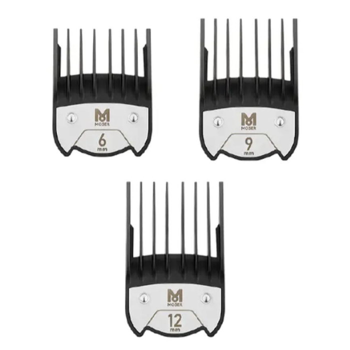 Набір магнітних насадок для машинок Moser Magnetic Premium Attachment Comb Set (6, 9, 12 мм) 1801-7020