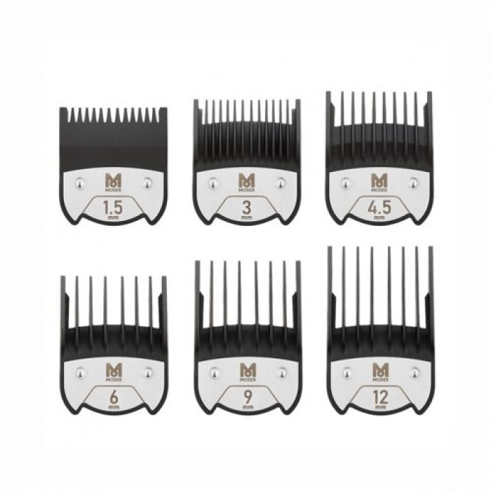 Набір магнітних насадок для машинок Moser Magnetic Premium Attachment Comb Set (6шт.) 1801-7000